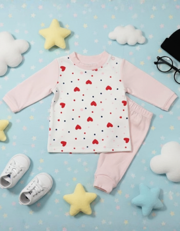 Soft Cuddle Pink & White Newborn Set (0–3 Months)