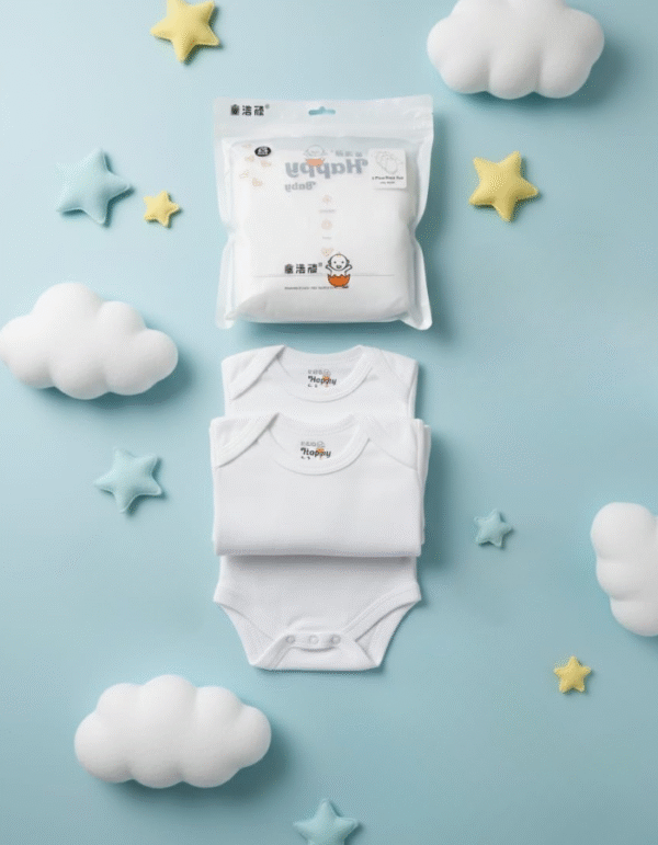 Pure Nest White Newborn Inner Set – Pack of 3 (0–3 Months)