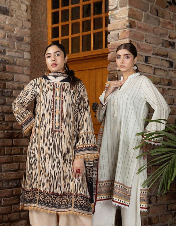 SALINA - Noir Safari Khaddar Unstitched 3-Piece Suit