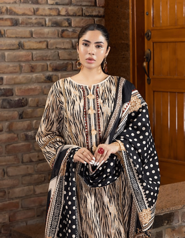 SALINA - Noir Safari Khaddar Unstitched 3-Piece Suit