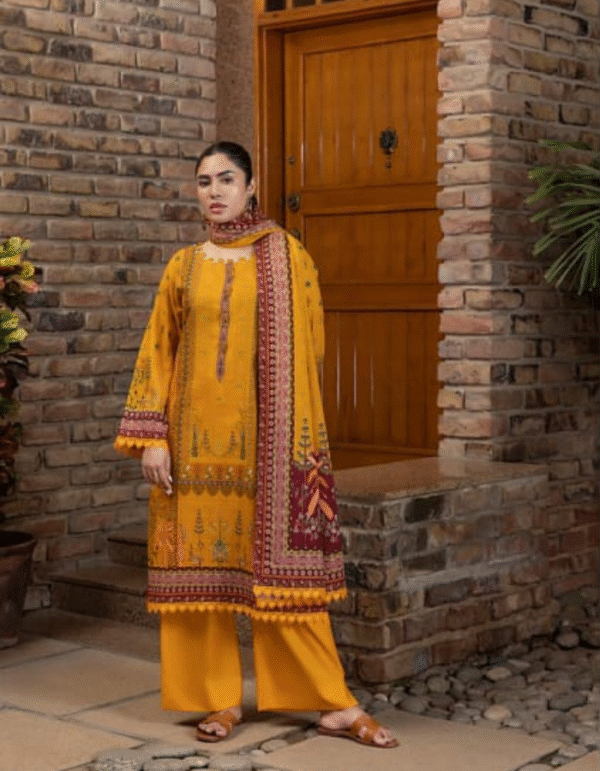 SALINA - Regal Gold Khaddar Unstitched 3-Piece Suit